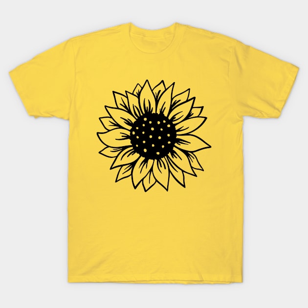 Spread Cheer with our Cute Sunflower T-Shirt by GothicDesigns